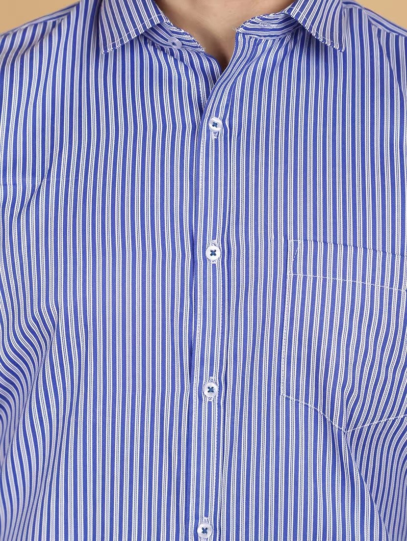 Men Light Blue Regular Fit Formal Shirt