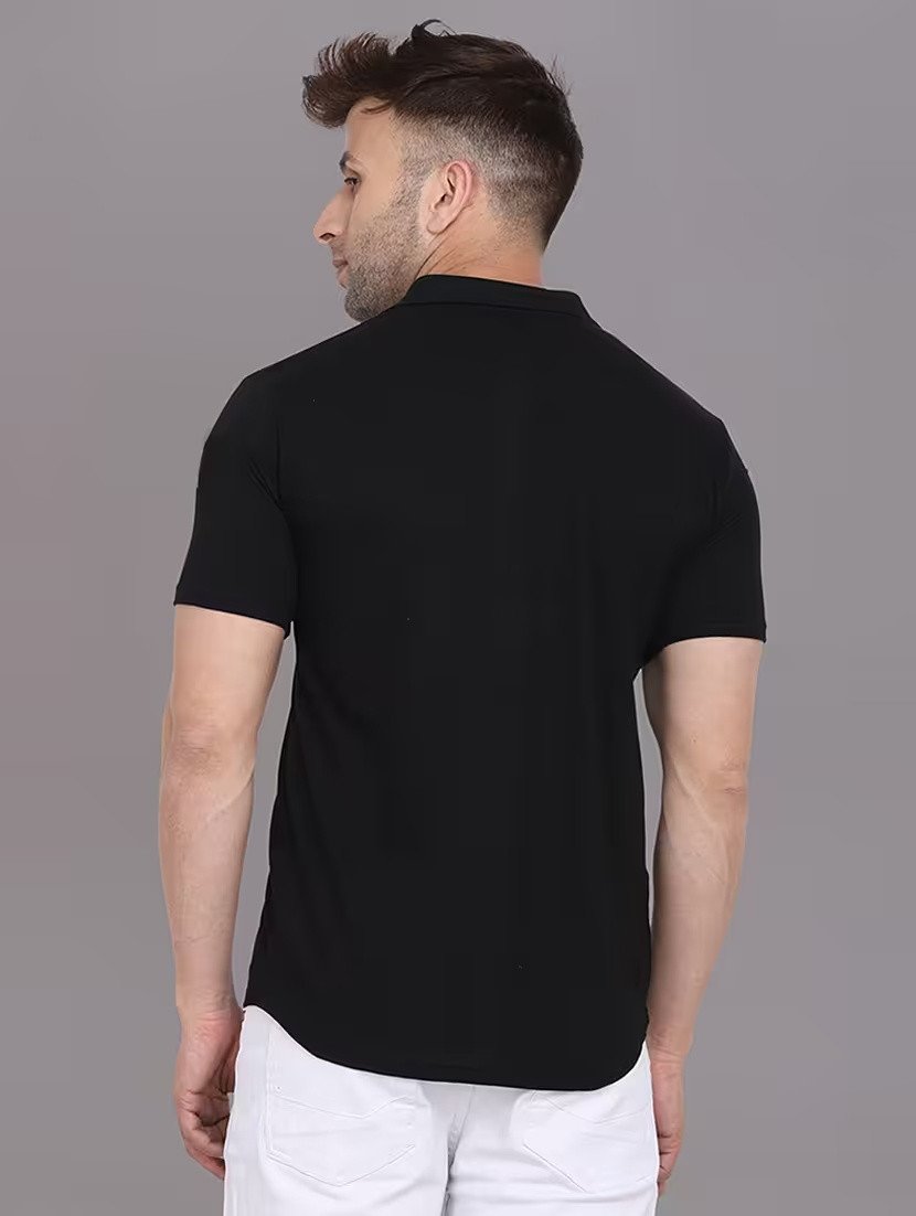 Men Black Regular Fit Casual Shirt